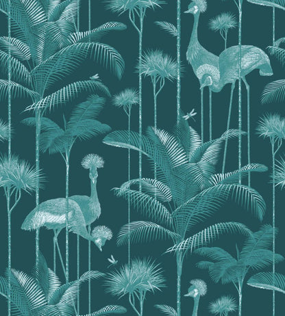 Crane Fonda Wallpaper by Divine Savages Emerald