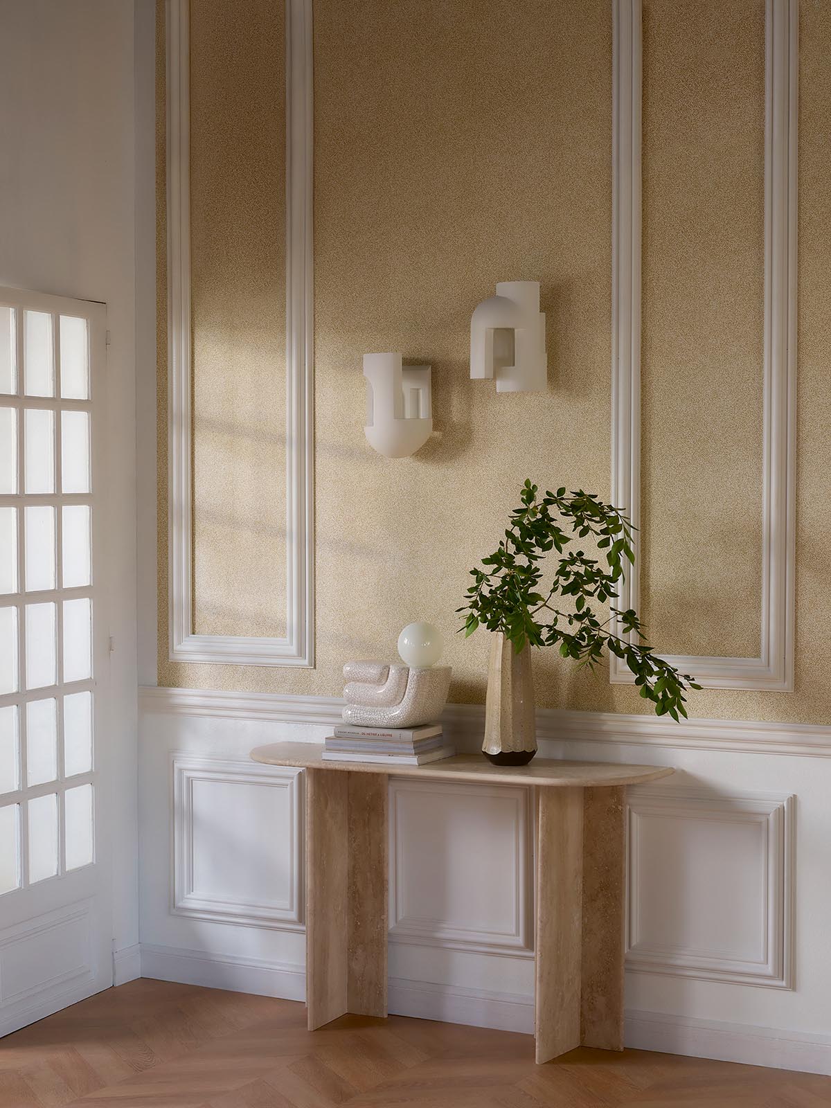 Craquelin Wallpaper by Pierre Frey shown in a room setting (view 1)