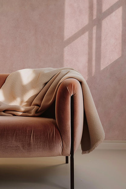Craquelure Dusty Pink Wallpaper