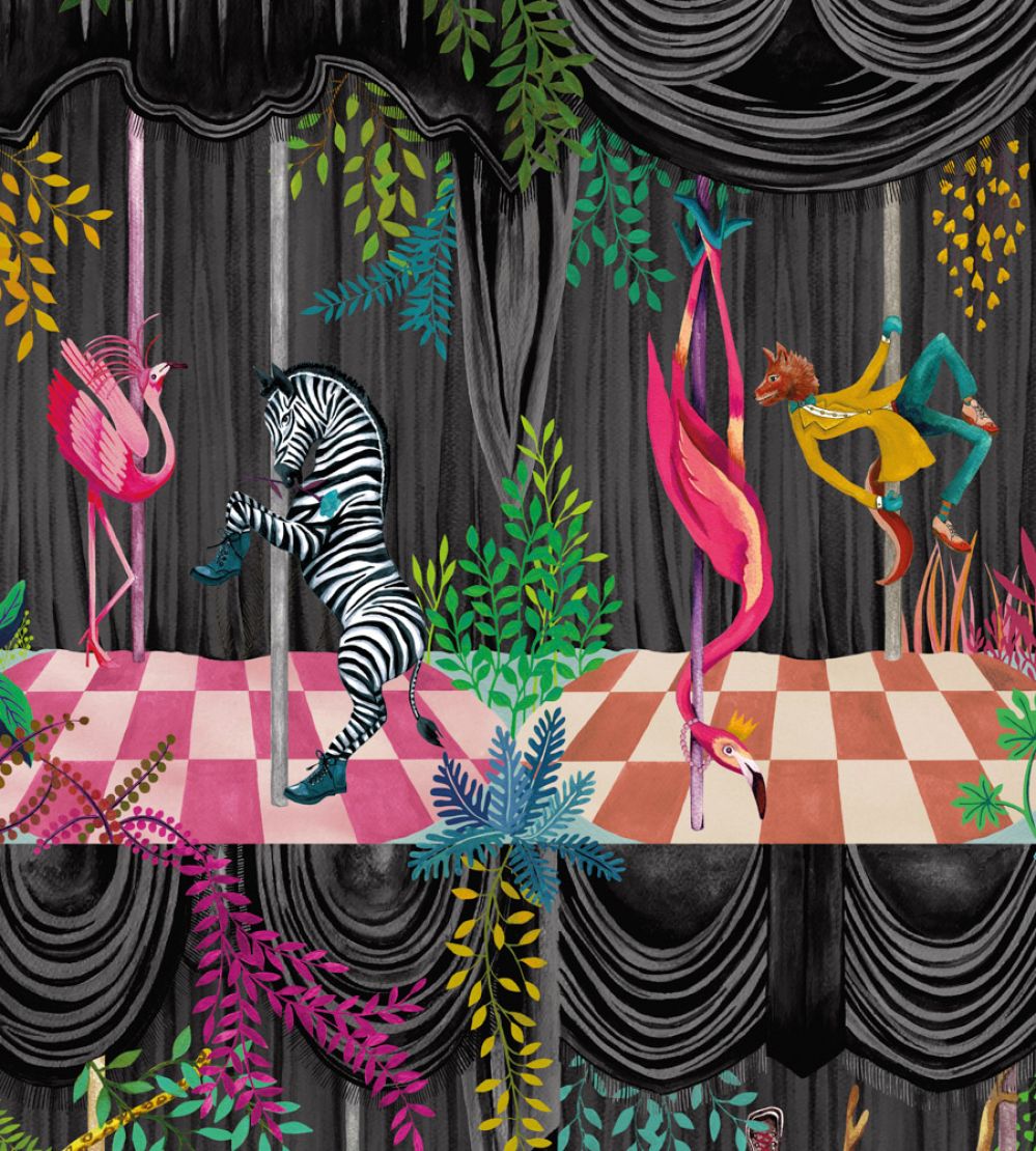 Creature Club Wallpaper by Brand McKenzie Slate Black