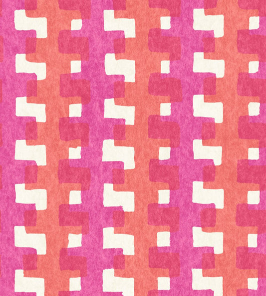 Cremaillere Wallpaper by Christopher Farr Cloth Fuchsia