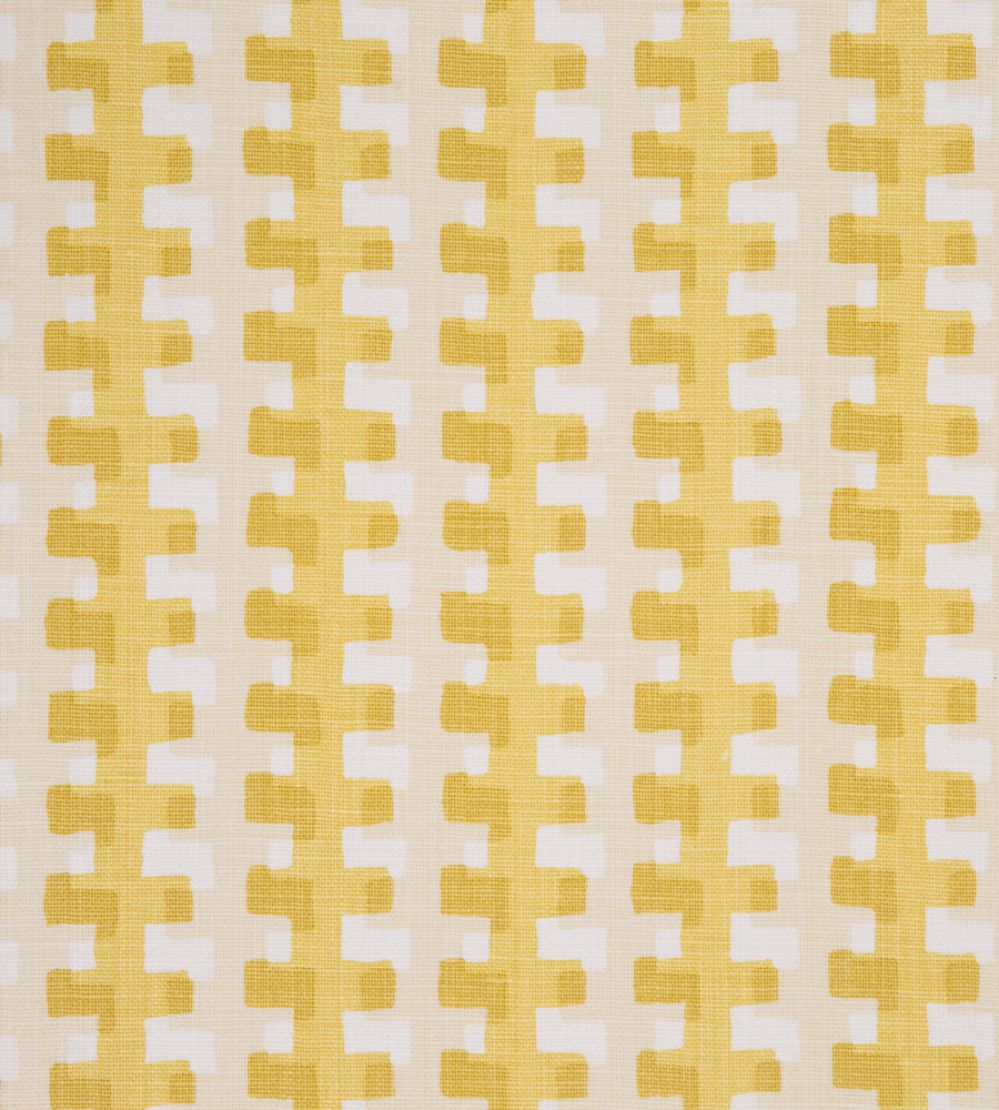 Cremaillere Fabric by Christopher Farr Cloth Lemon