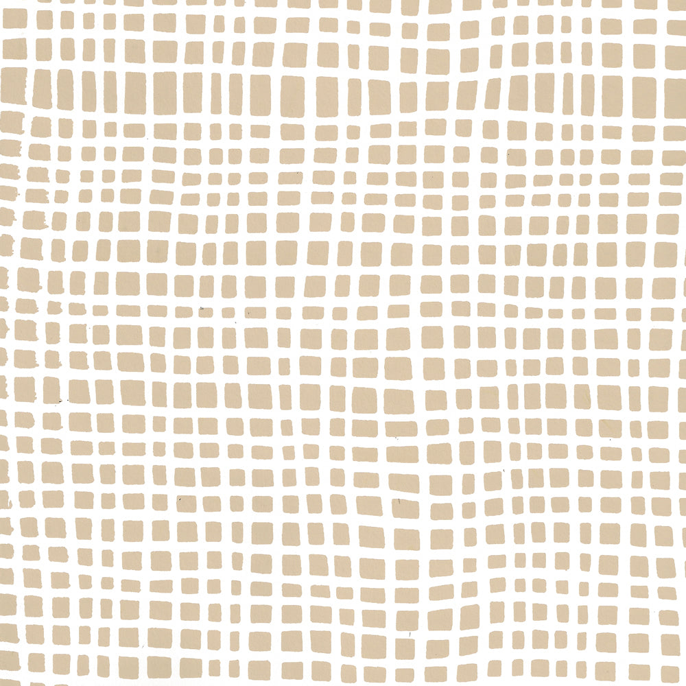 Criss Cross Taupe on Almost White wallpaper by Alan Campbell