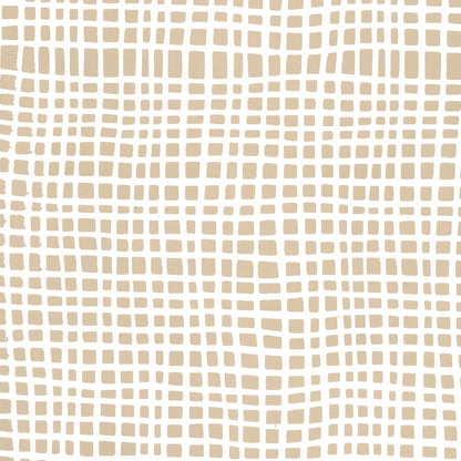 Criss Cross Taupe on Almost White wallpaper by Alan Campbell