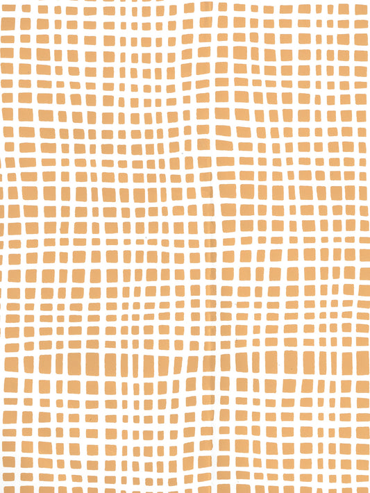 Criss Cross Inca Gold on Almost White wallpaper by Alan Campbell
