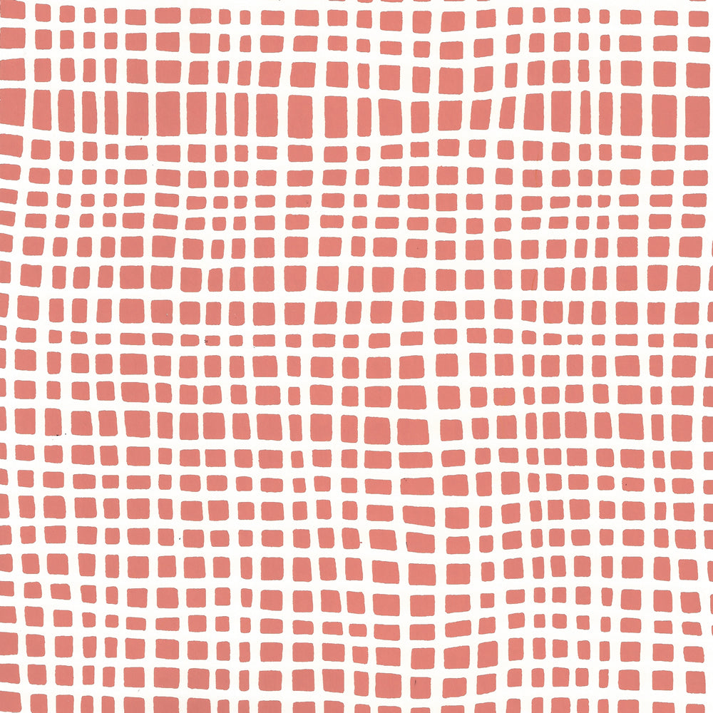 Criss Cross New Shrimp on Almost White wallpaper by Alan Campbell