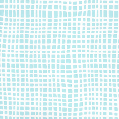 Criss Cross Turquoise on White Vinyl wallpaper by Alan Campbell