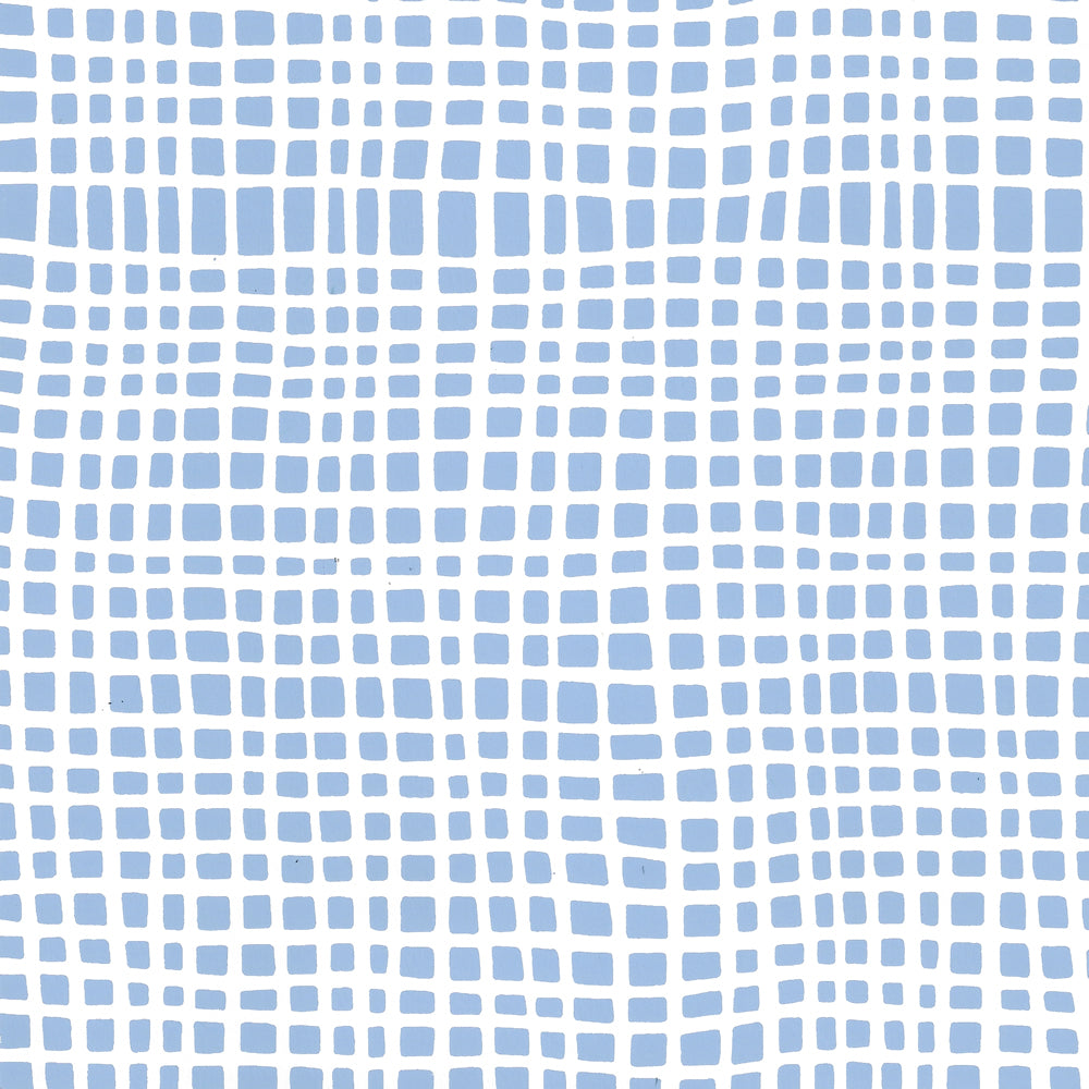 Criss Cross Slate Blue on Almost White wallpaper by Alan Campbell
