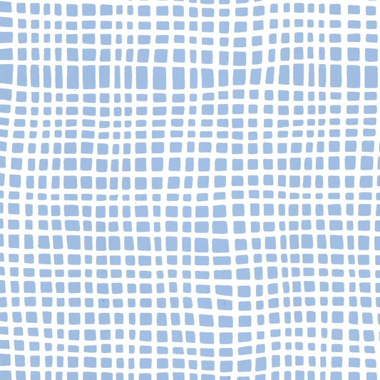 Criss Cross Slate Blue on Almost White wallpaper by Alan Campbell