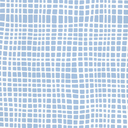 Criss Cross Slate Blue on White Vinyl wallpaper by Alan Campbell