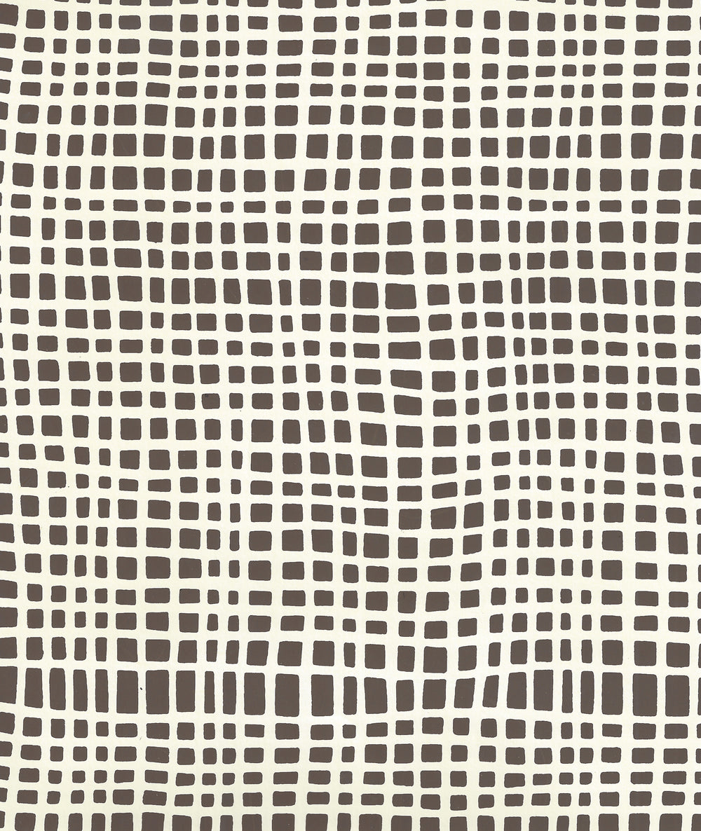 Criss Cross Brown on Off White wallpaper by Alan Campbell