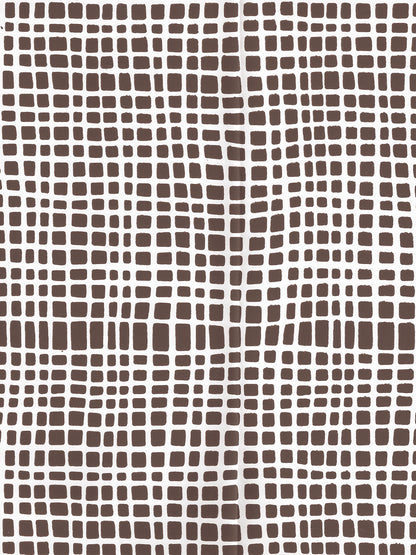 Criss Cross Brown on White Vinyl wallpaper by Alan Campbell