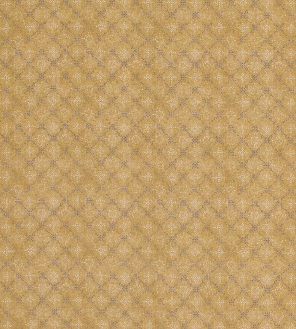 Croft Trellis Fabric by Mulberry Home Ochre