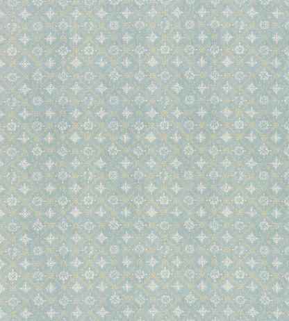 Croft Trellis Fabric by Mulberry Home Old Blue