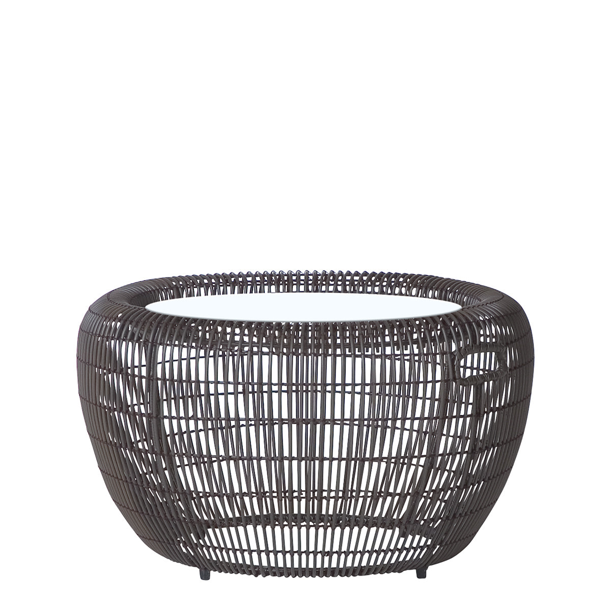 Croissant Side Table Round 65 by JANUS et Cie in Java