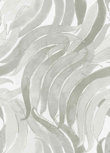 Crop Fossils wallpaper by Coordonné in Ice, flat pattern view