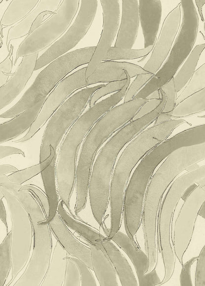 Crop Fossils wallpaper by Coordonné in Silvester, flat pattern view
