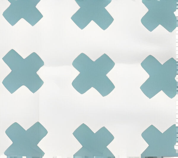 Cross Check New Blue fabric by China Seas