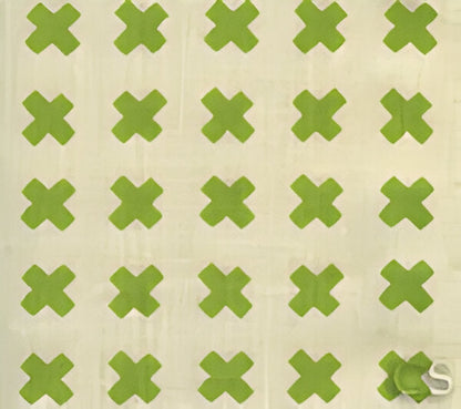 Cross Check Jungle Green fabric by China Seas