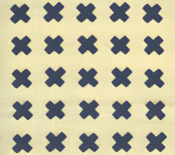Cross Check Navy fabric by China Seas