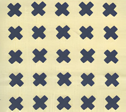 Cross Check Navy fabric by China Seas