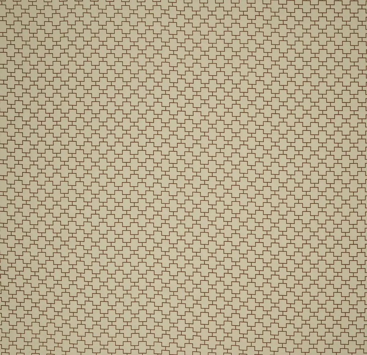 Crosslink Fabric by Fleurons d'Hélène in Morel / Cream