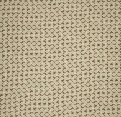 Crosslink Fabric by Fleurons d'Hélène in Morel / Cream