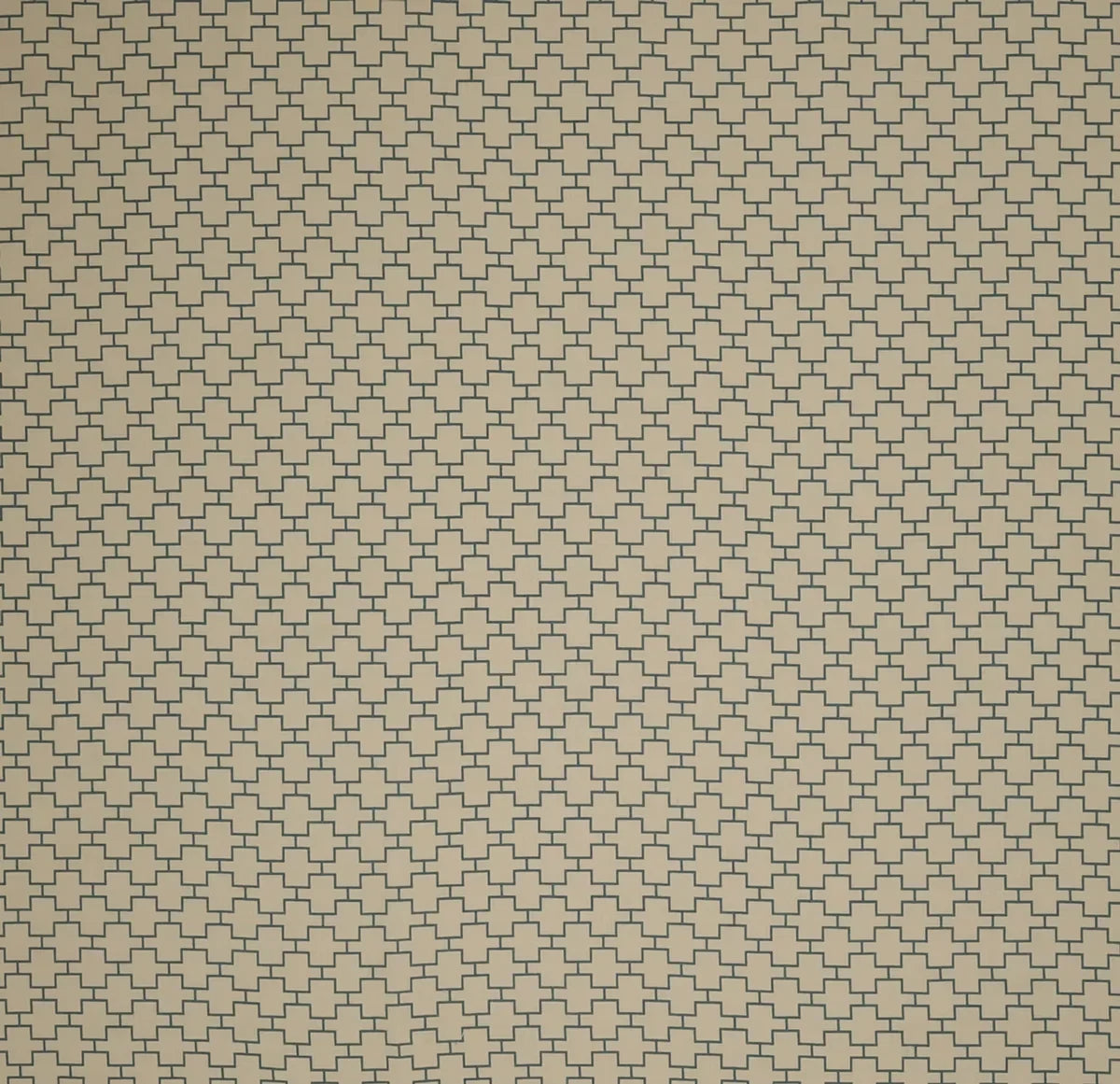 Crosslink Fabric by Fleurons d'Hélène in Lake / Natural