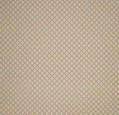 Crosslink Fabric by Fleurons d'Hélène in Brick