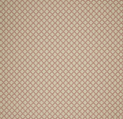 Crosslink Fabric by Fleurons d'Hélène in Raspberry / Cream