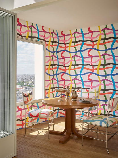 Crossroads Wallpaper by Pierre Frey shown in a room setting (view 1)