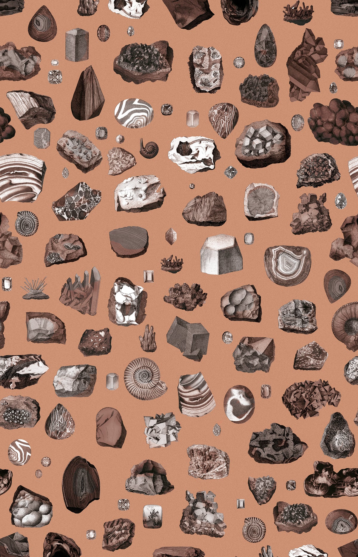 Crystals Terra Cotta mural by Bien Fait
