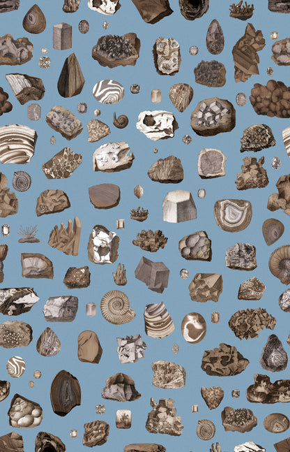 Crystals Blue Brown mural by Bien Fait
