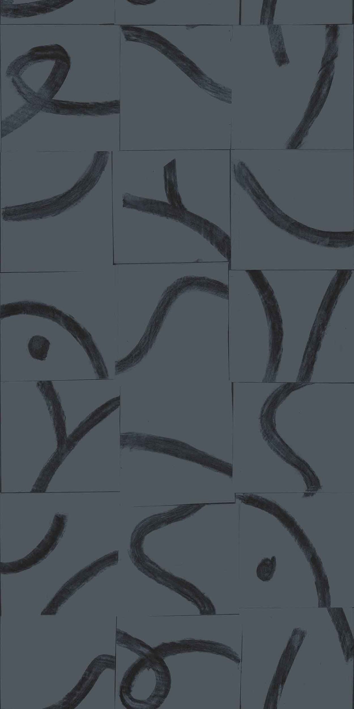 Cubic Routes wallpaper by Coordonné in Antracite, flat pattern view