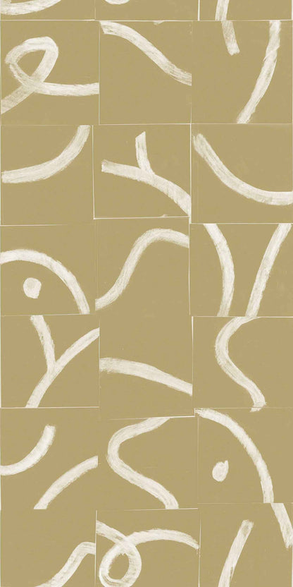 Cubic Routes wallpaper by Coordonné in Dune, flat pattern view
