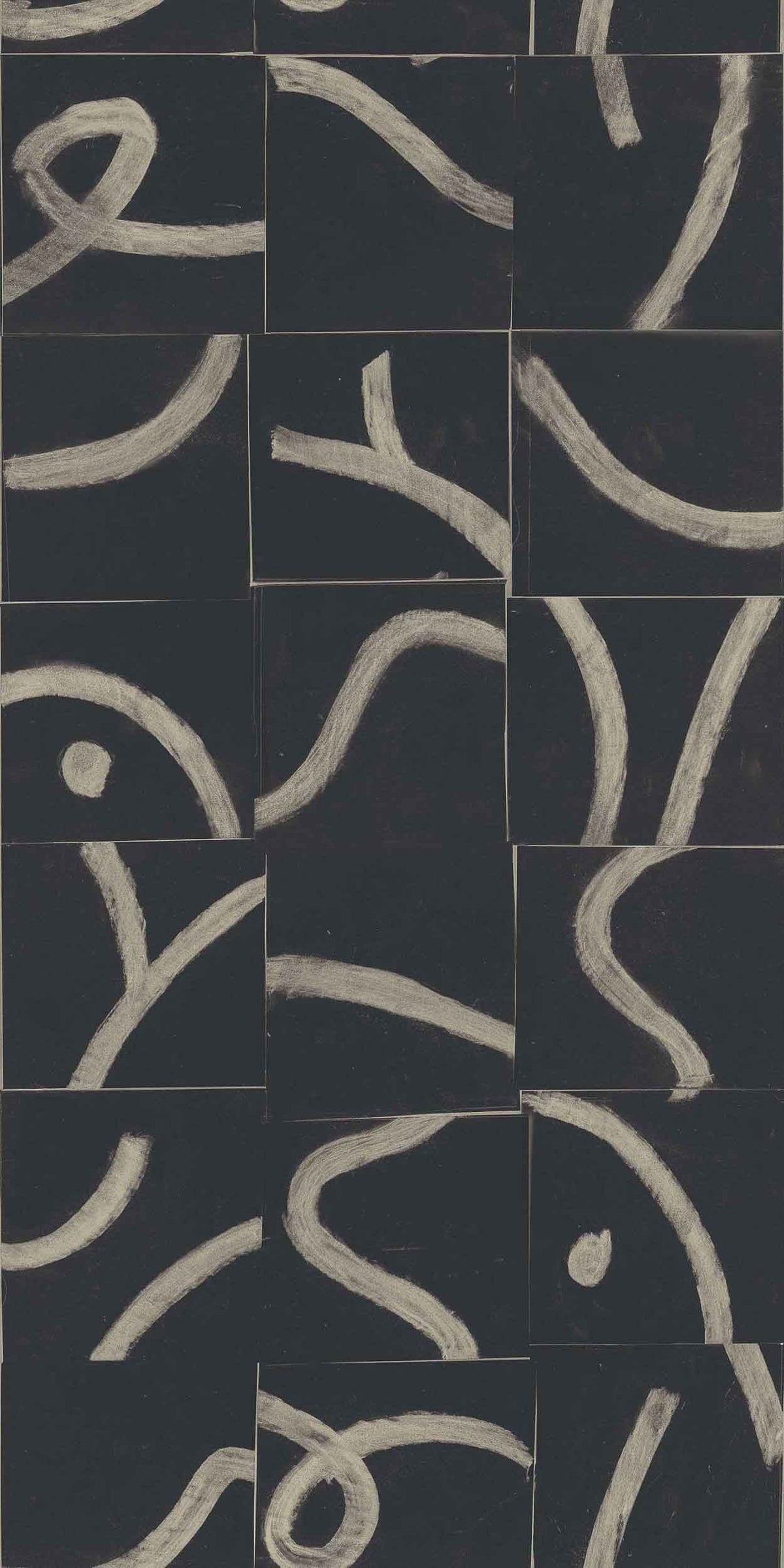 Cubic Routes wallpaper by Coordonné in Onyx, flat pattern view