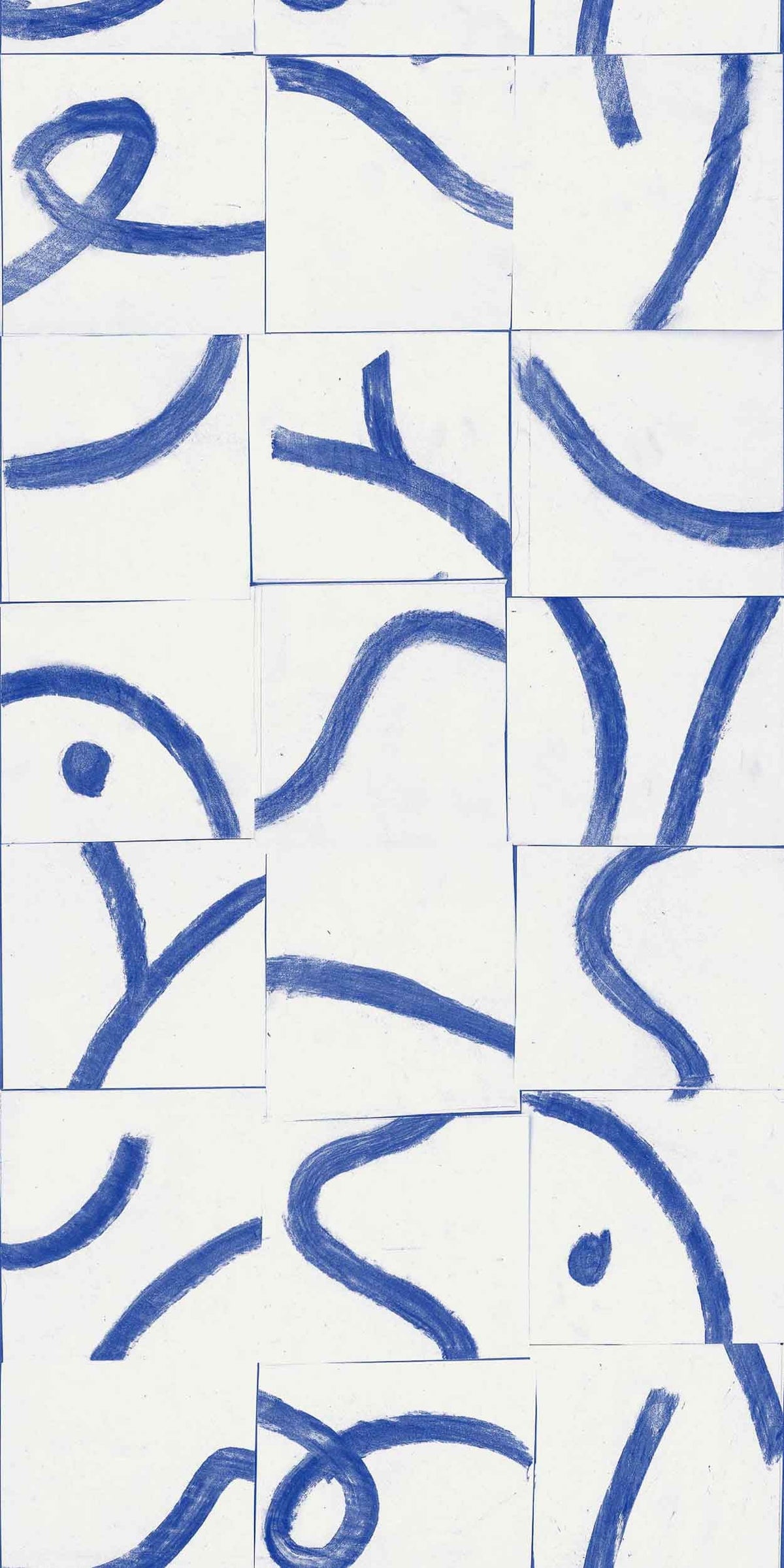 Cubic Routes wallpaper by Coordonné in Sapphire, flat pattern view