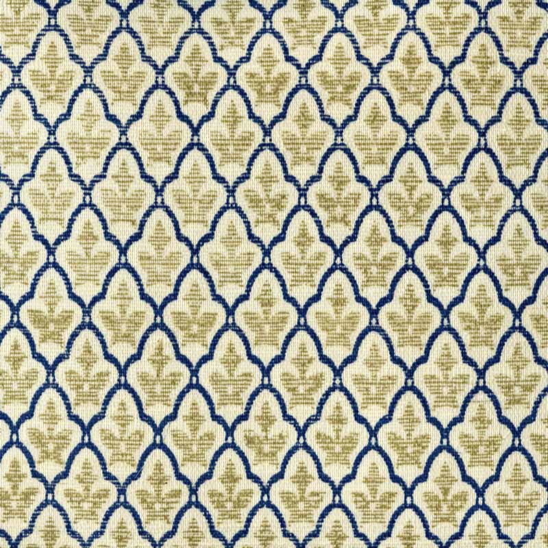 Cumberland on Grasscloth Metallic Gold Navy on Cream wallpaper by China Seas