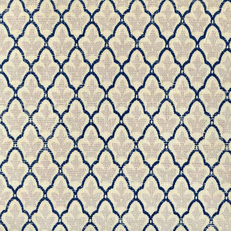 Cumberland on Grasscloth Pumice Navy on Cream wallpaper by China Seas