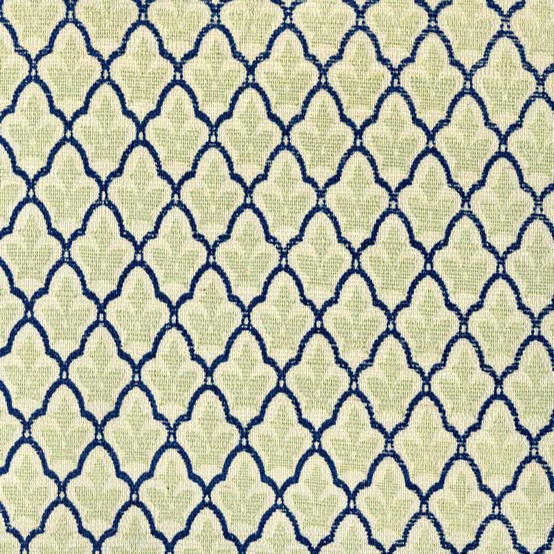 Cumberland on Grasscloth Green Navy on Cream wallpaper by China Seas