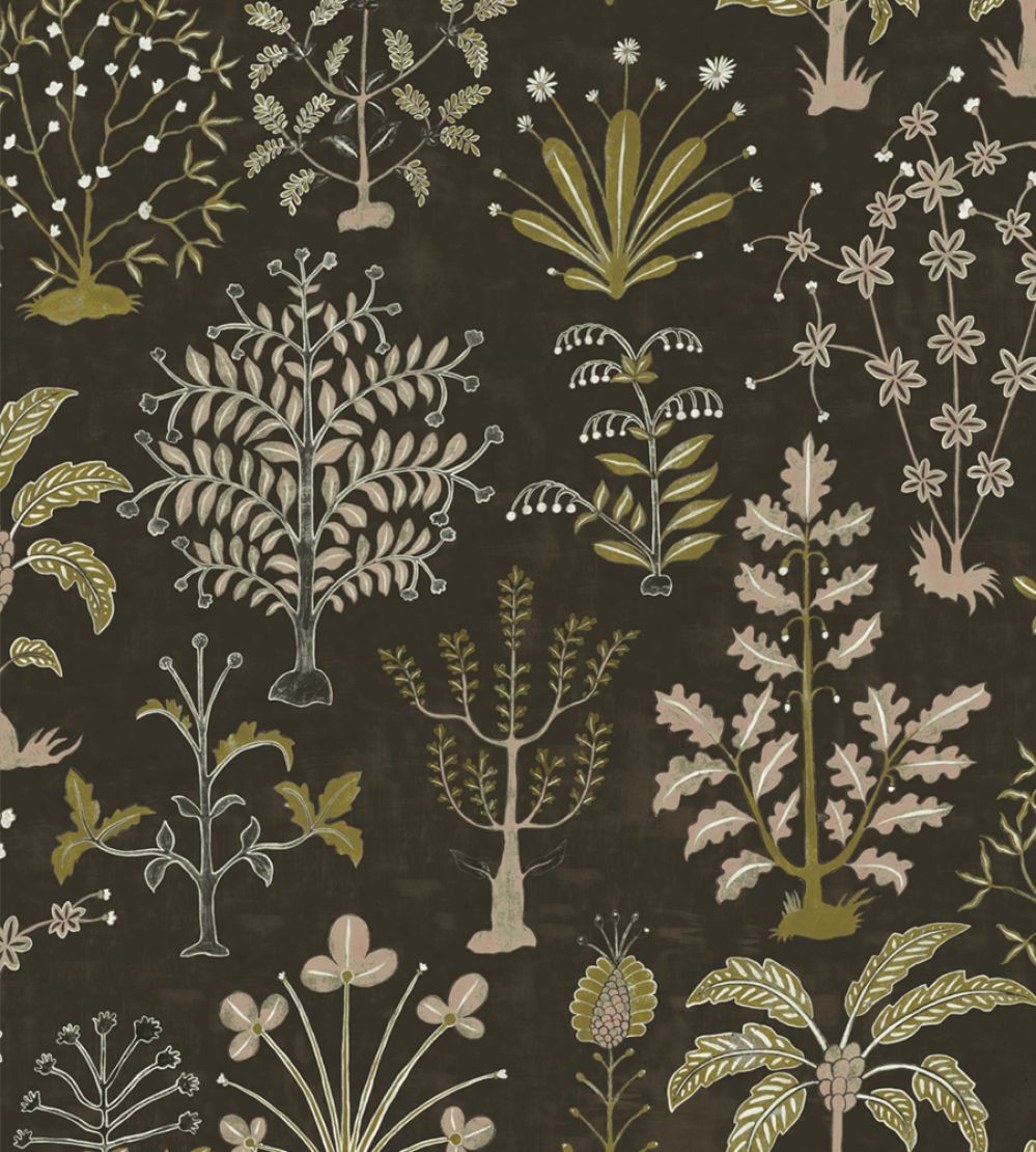 Cynthia Wallpaper by Josephine Munsey Black and Olive