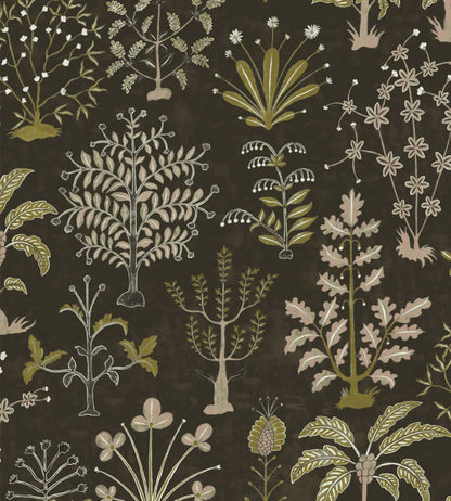 Cynthia Wallpaper by Josephine Munsey Black and Olive