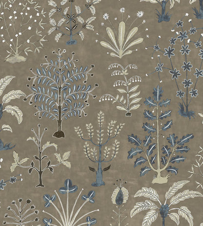 Cynthia Wallpaper by Josephine Munsey Mushroom and Blue