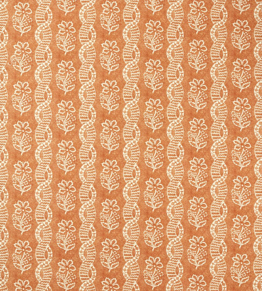 Dabu Stripe Fabric by Zoffany Amber/Blush