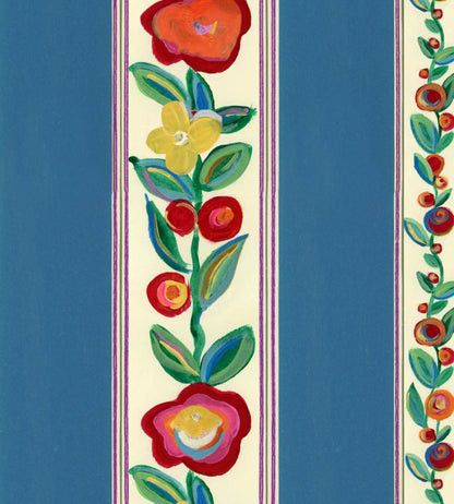 Dainty Flowering Wallpaper by MINDTHEGAP Azure