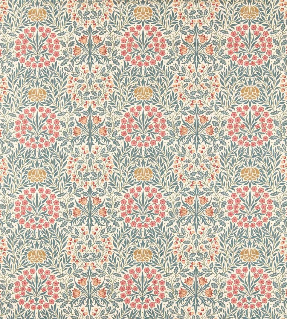 Daisy & Oak Fabric by Morris & Co Madder/Teal