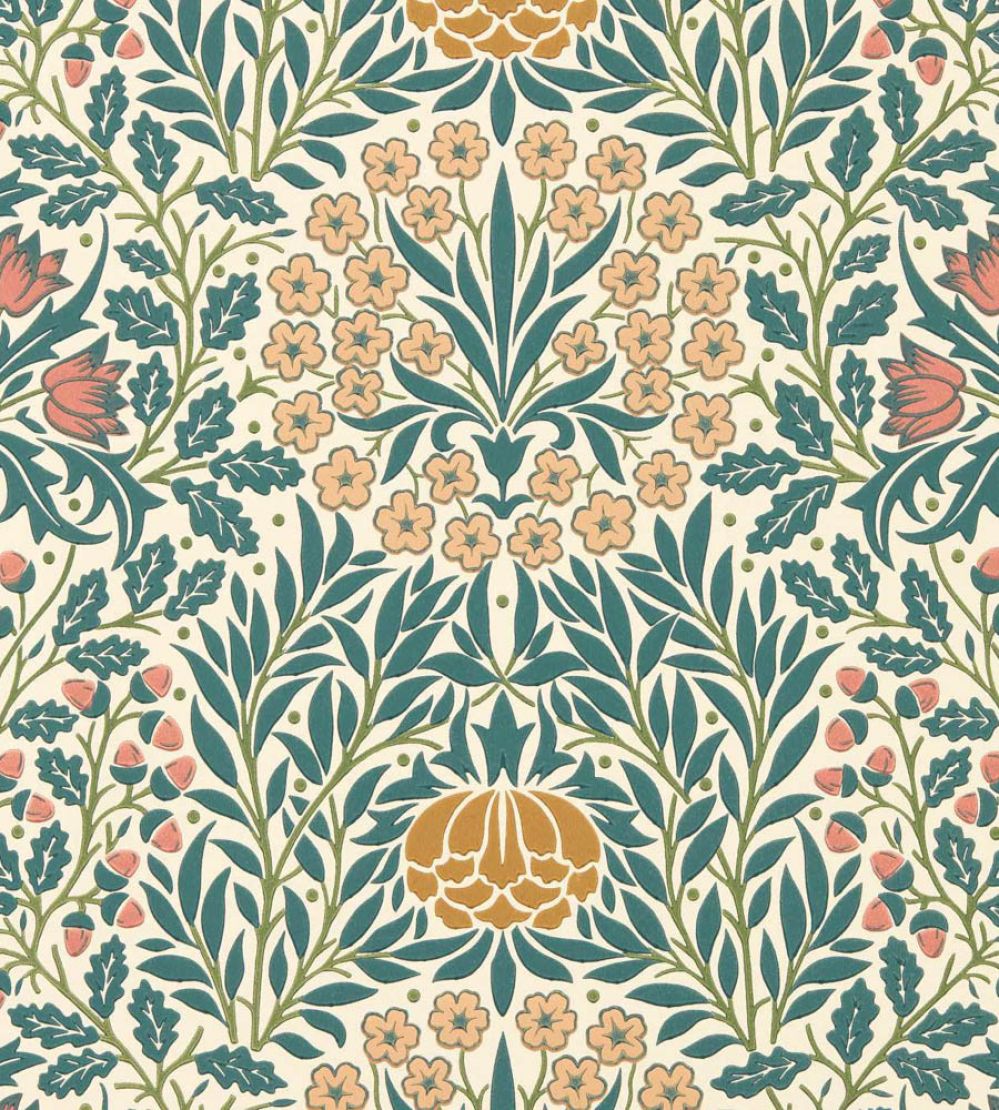 Daisy & Oak Wallpaper by Morris & Co Madder/Teal