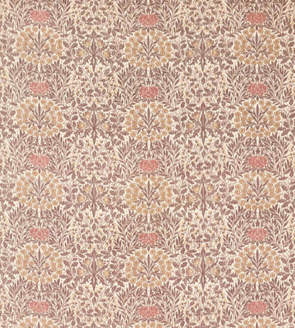 Daisy & Oak Warp Print Fabric by Morris & Co Chestnut/Primrose