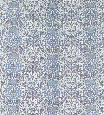 Daisy & Oak Warp Print Fabric by Morris & Co Indigo