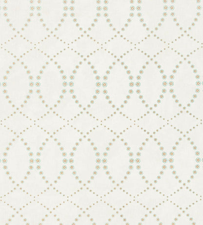Daisy Chain Fabric by Vanderhurd Aquamarine/Moonstone